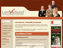 Tablet Screenshot of lernverbund.de
